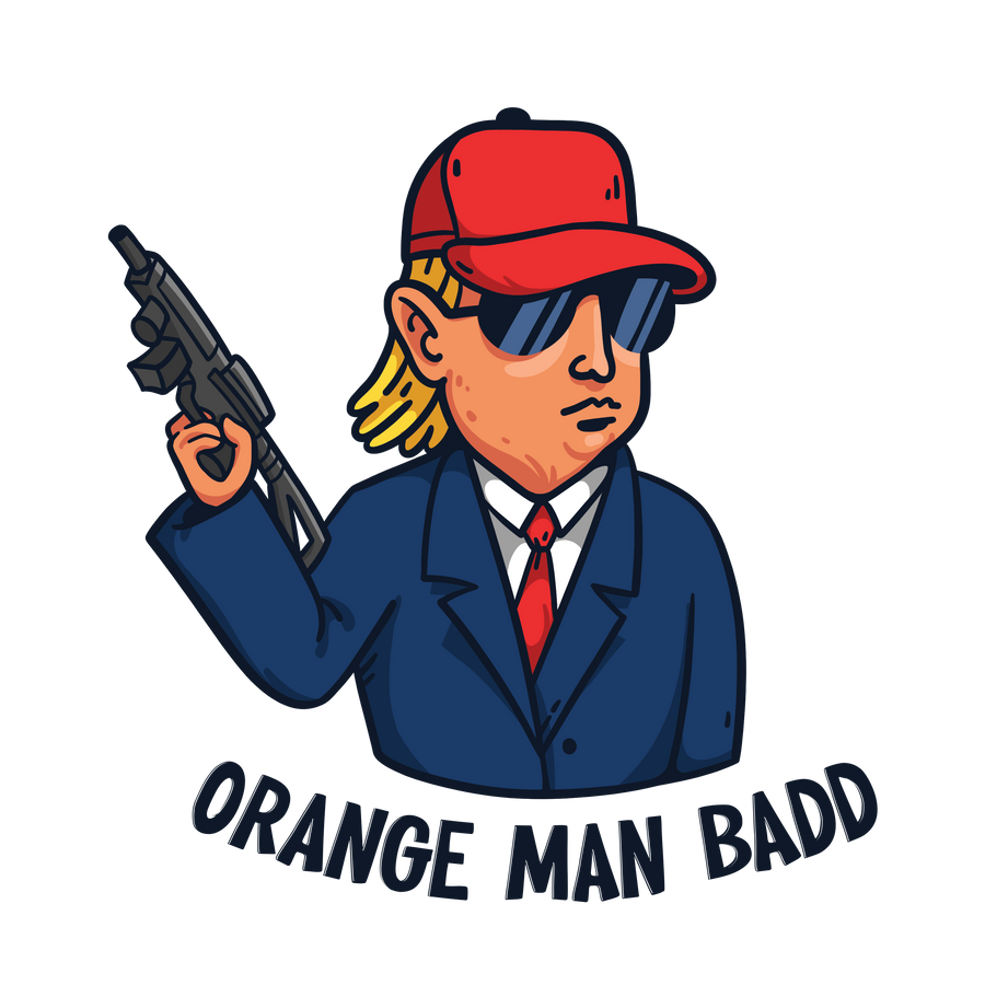 Orange Man Badd Stickers